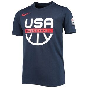Boys Nike Dri-Fit Team USA Olympic Basketball Legend Training shirt youth jersey